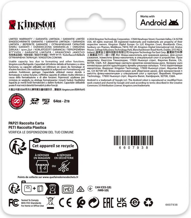 Produktbild Kingston Card Canvas Go Plus MicroSD +ADP 128GB (128 GB, microSDXC, U3, UHS-I)