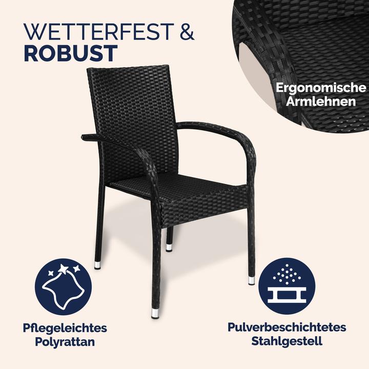 Image du produit Casaria Polyrattan Gartenstühle