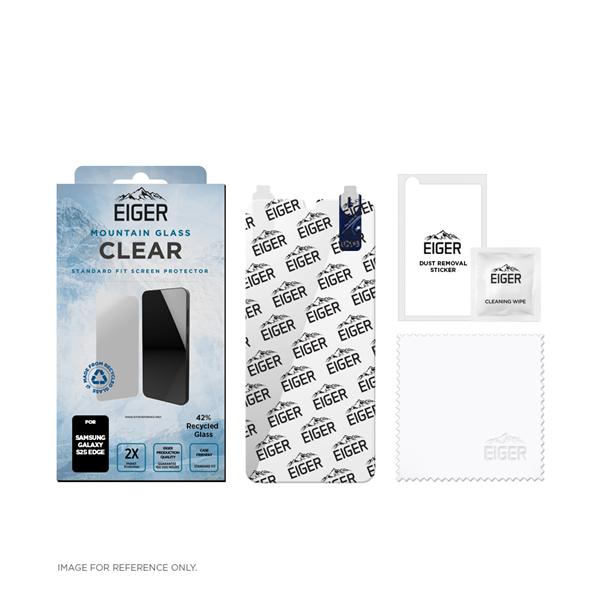 Actual product image Eiger Display-Glas Standard Fit Mountain Glass Clear (1 Piece, Samsung Galaxy S25 Edge)