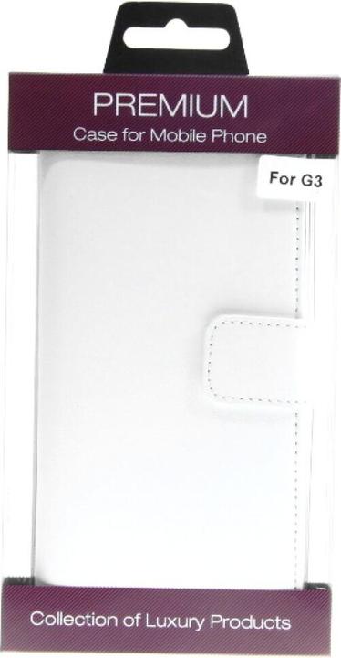 Actual product image OEM Slim Leather Book Case for LG G3 - white 4250710554027 (G3)