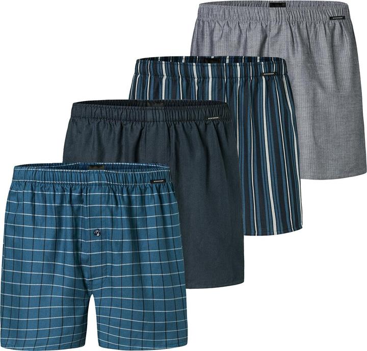 Produktbild Schiesser 4er Pack Web Boxershorts (7, XL, 4er Pack)