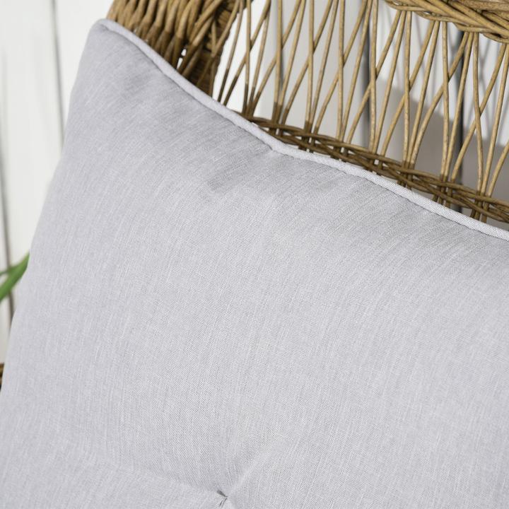 Immagine prodotto Outsunny Sedia a dondolo in rattan con cuscino di seduta