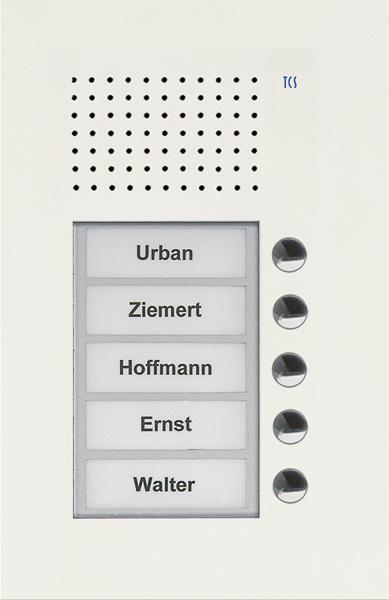 Immagine prodotto TCS PUK05/1-WS Stazione audio frontale 5 tasti 1 colonna UP bianco
