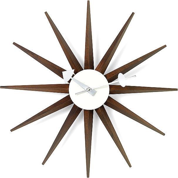Produktbild Vitra Wanduhr Sunburst Clock Nussbaum/Schoko 47cm