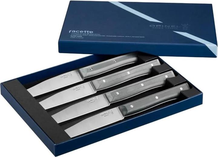 Image du produit Opinel Facette ardoise, serrated, boîte de 4 (4 pièce(s), Couteau)