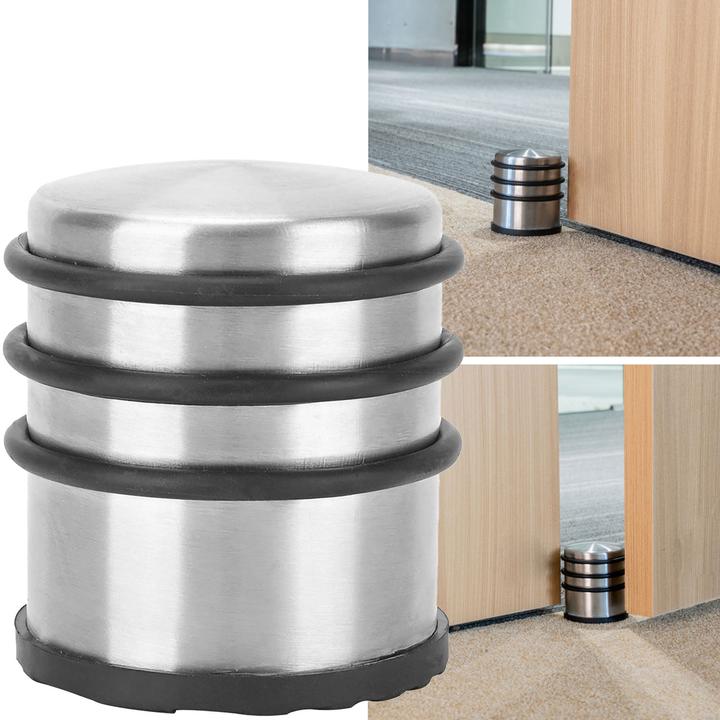 Image du produit Casativo Butoir de porte en acier inoxydable avec fond antidérapant et anneaux en caoutchouc