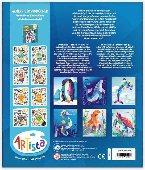 Actual product image Artista Sticker Painting Buch Ocean