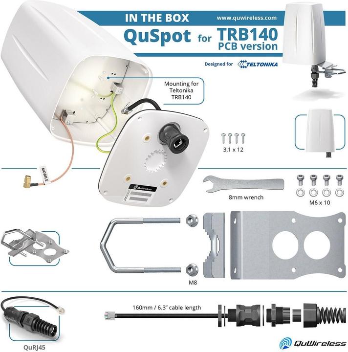 Produktbild Quwireless QuSpot for TRB140 with housing (Antennenadapter)