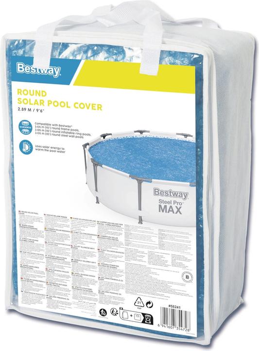 Actual product image Bestway Round Solar Pool Cover for 3.05 m Above Ground Pools