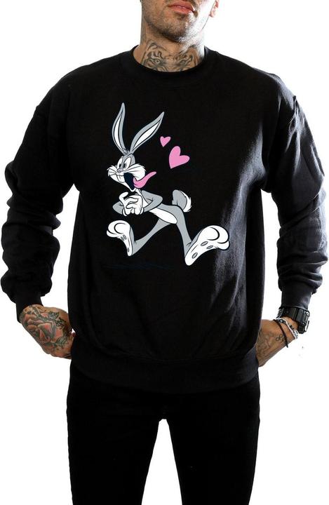 Actual product image Looney Tunes Mens Bugs Bunny In Love Sweatshirt (M)