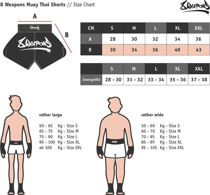 Produktbild 8Weapons Muay Thai Shorts Cut like a Blade (XXL)