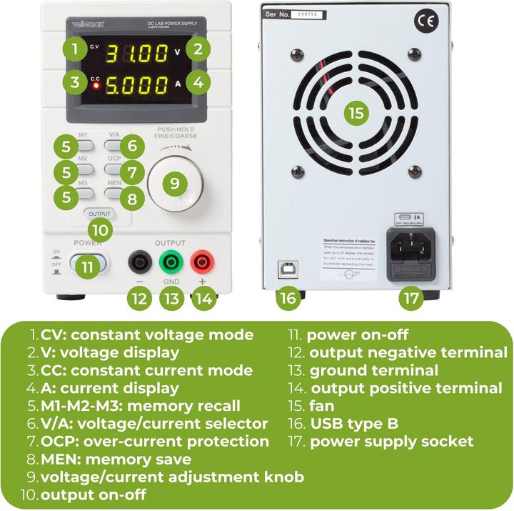 Produktbild Velleman Labps3005dn
