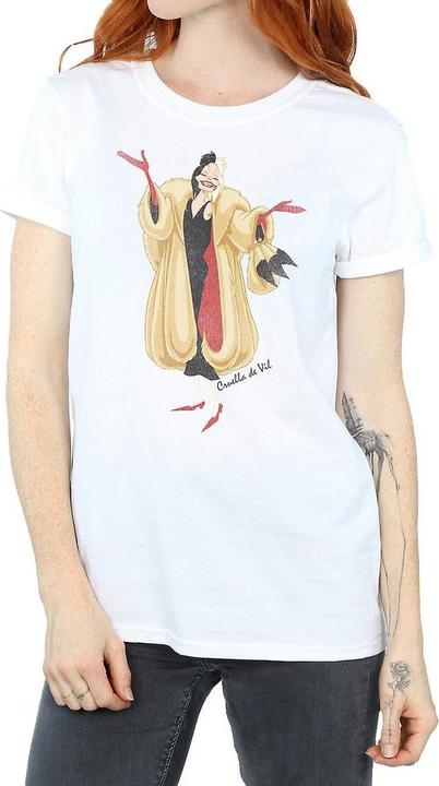 Actual product image 101 Dalmatians Womens/Ladies Cruella De Vil Boyfriend T-Shirt (L)