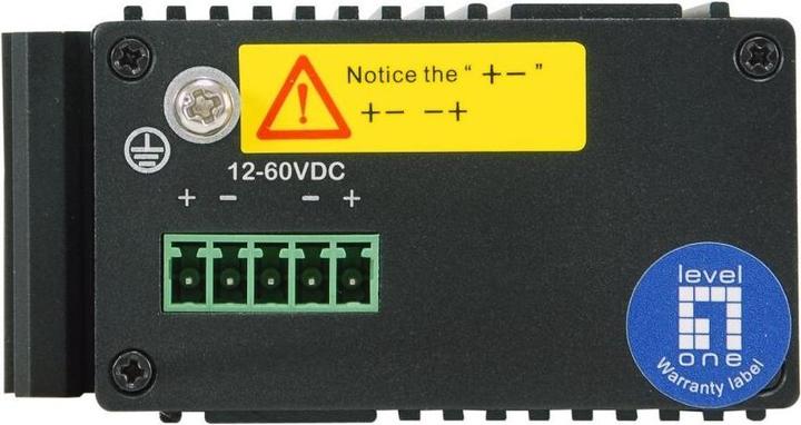 Immagine prodotto LevelOne Switch 5Port Gigabit PoE DIN-Rail, da -30°C a 65°C (4 Porti)