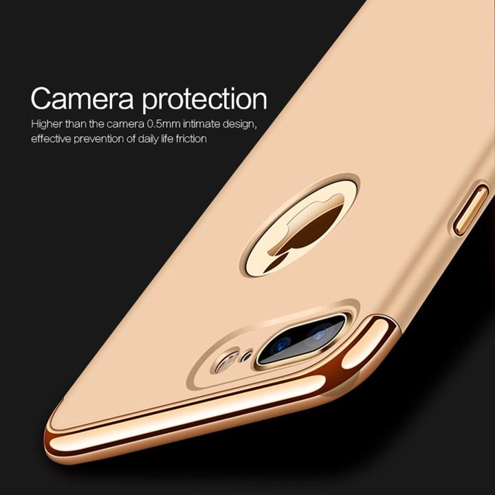Produktbild König Design Handy Hülle Schutz Case für Apple iPhone 7 Plus Bumper 3 in 1 Cover Rose Gold (Apple iPhone 7 Plus)