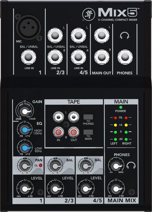 Mackie Mix5 (Mixer da studio e live)