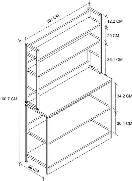 Actual product image VCM Insasi (101 x 36 x 161 cm)