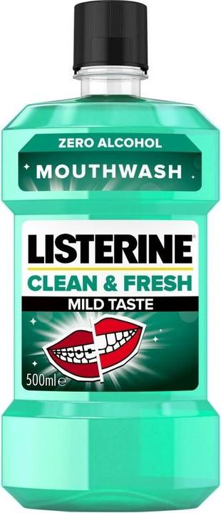 Actual product image Listerine Clean & Fresh Mild Taste Mouthwash (500 ml, Mouthwash)