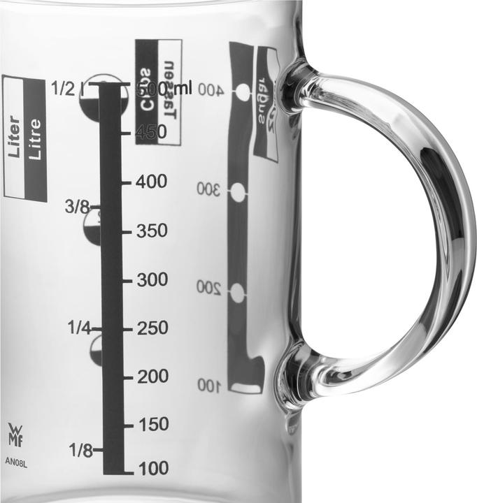 Productafbeelding WMF Maatbeker 0,5l met 4 maateenheden Gourmet hittebestendig glas (500 ml)