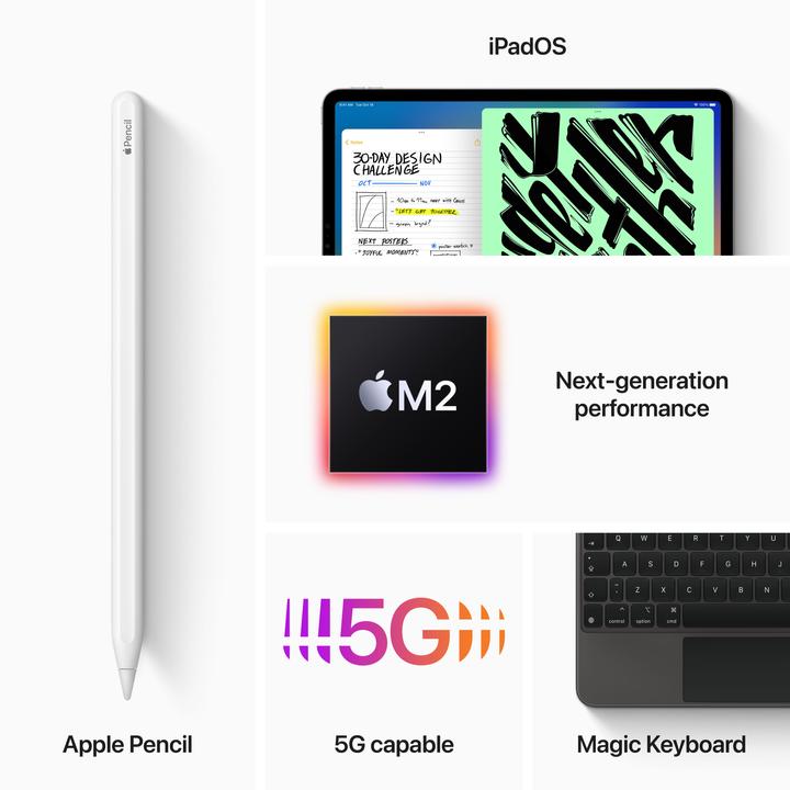 Actual product image Apple iPad Pro 2022 (4. Gen) (5G, 11", 256 GB, Silver)
