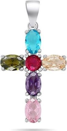 Immagine prodotto Brilio Argento - Elegante ciondolo in argento con zirconi Croce PT118W
