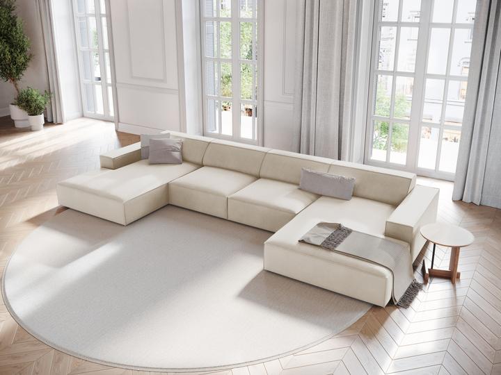 Actual product image Micadoni Velvet Panoramic Sofa, "Jodie", 6 Seats, 364x166x70Made in Europe (Sofa landscape)