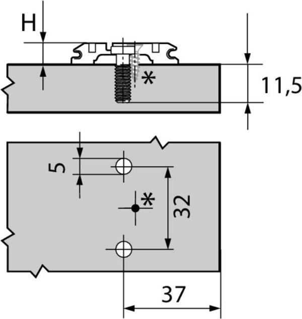 Produktbild Blum Kreuzmontageplatten (Eckverbinder, 1 Stk.)