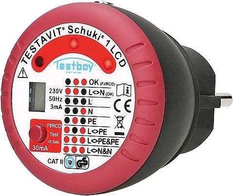 Immagine prodotto Testboy Tester per prese Testavit Schuki 1LCD (CAT II 300V)