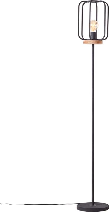 Productafbeelding Brilliant Tosh vloerlamp 1flg antiek hout/zwart korund (E27)