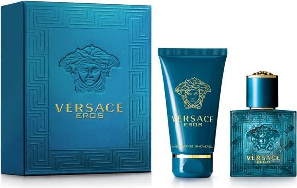 Actual product image Versace Eros Travel Set 50ml Eau De Toilette Spray + 100ml Shower Gel (Fragrance set)
