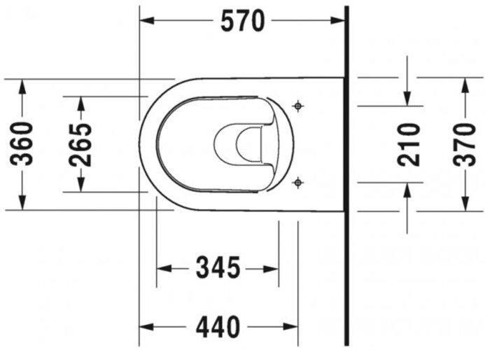 Actual product image Duravit Wall-hung WC set ME by Starck RIMLESS white WG