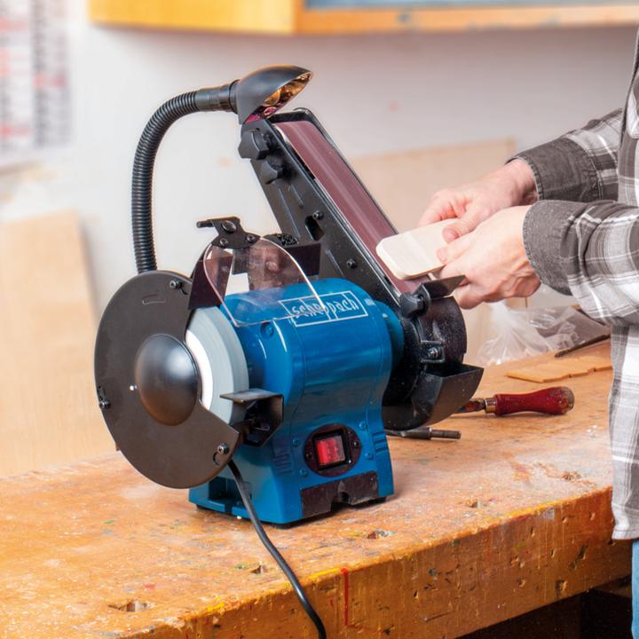 Actual product image Scheppach BGS700 Combination Grinder 230V 50Hz 250W (Belt sanders, 370 W)
