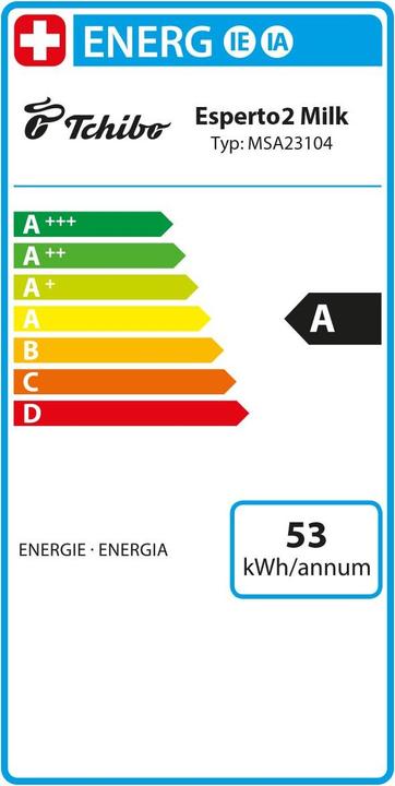Energy Label Tchibo Esperto2 Milk