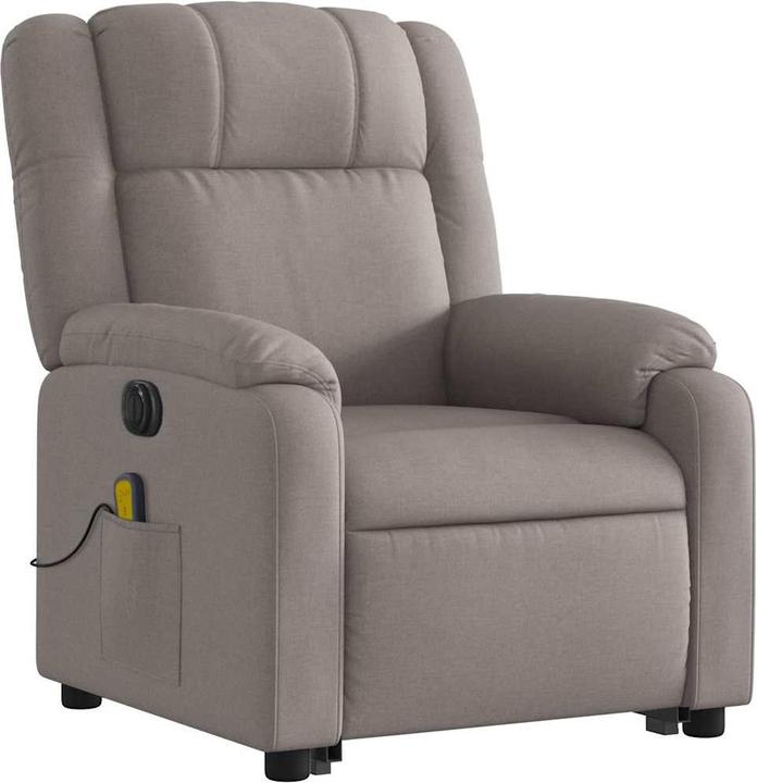 VidaXL Massagesessel Aufstehhilfe Elektrisch Fernsehsessel Sessel Taupe Stoff