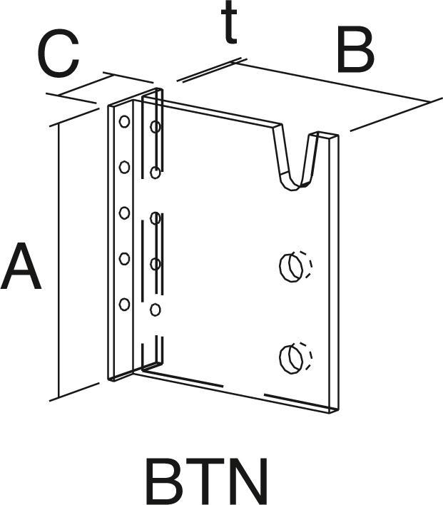 Actual product image Simpson Strong-Tie Simpson beam support BTN160