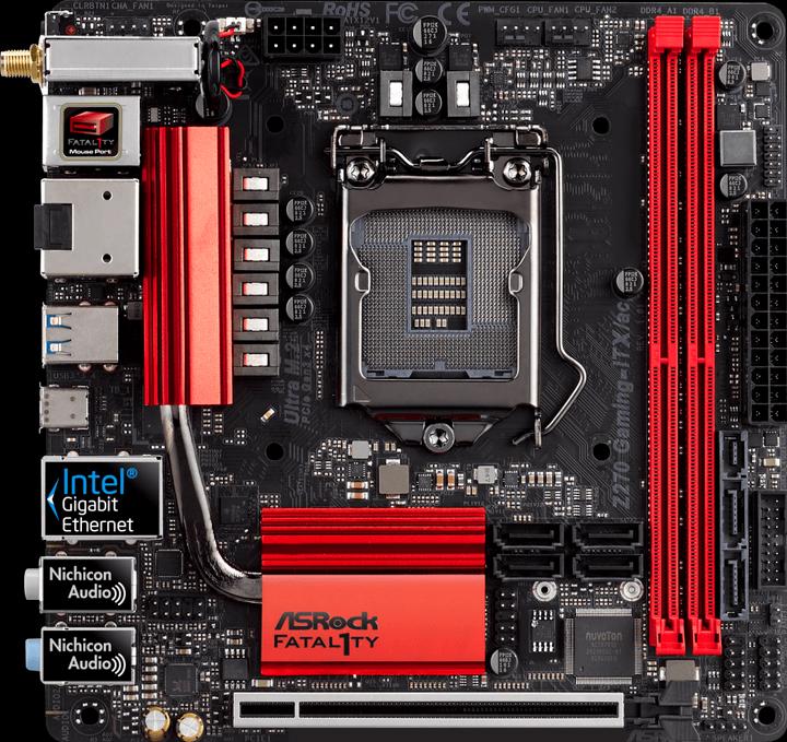 AsRock Fatal1ty Z270 Gaming-ITX (LGA 1151, Intel Z270, Mini-ITX, mATX)