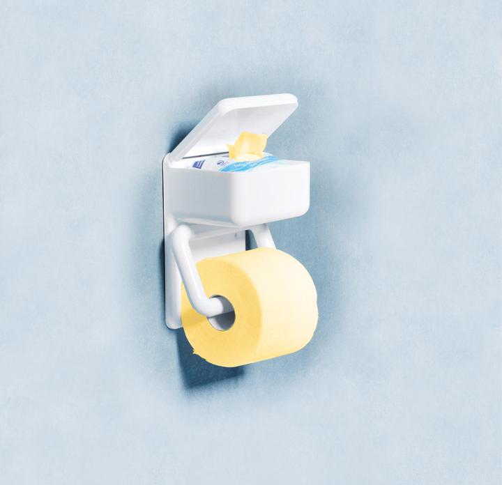 Actual product image Wenko toilet roll holder white (6326)