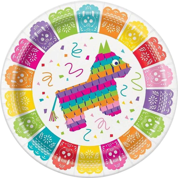 Actual product image Unique Party Paper Mexican Party Plates (Pack of 8) (8 x)