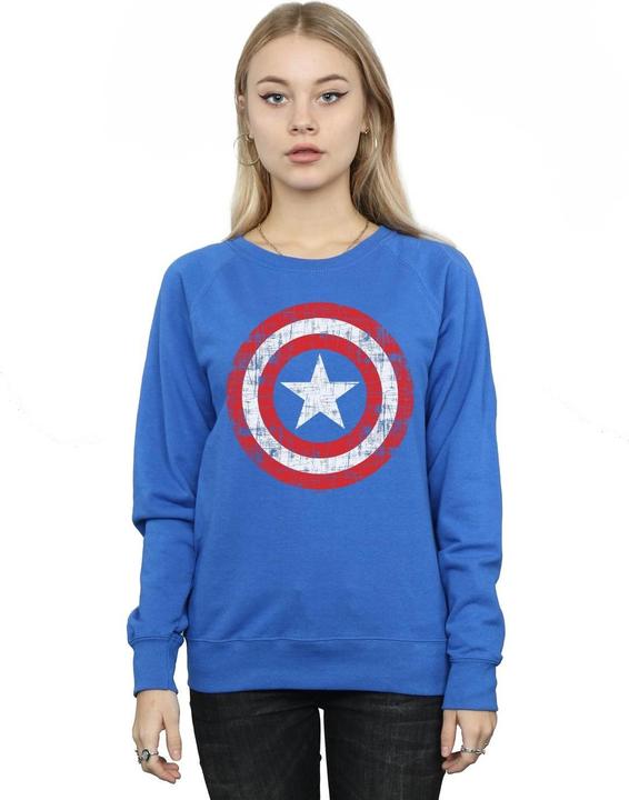 Produktbild Avengers Captain America Scratched Shield Sweatshirt (XXL)