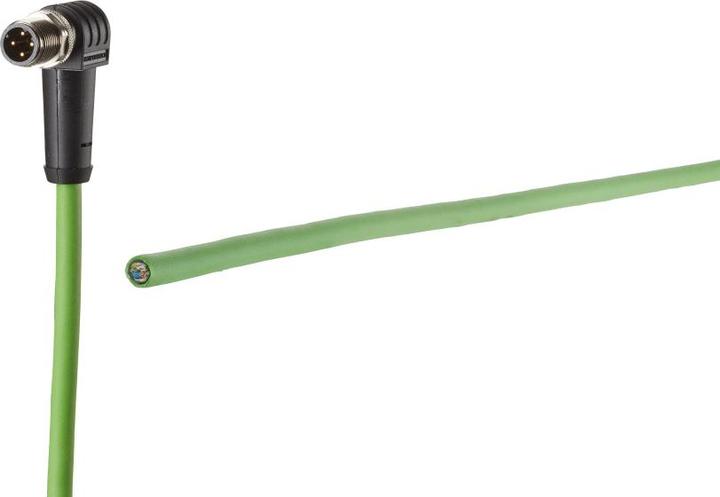 Produktbild Metz Connect Anschlussleitung M12 Stecker 4-polig D-kodiert (F/FTP, CAT5e, 2 m)