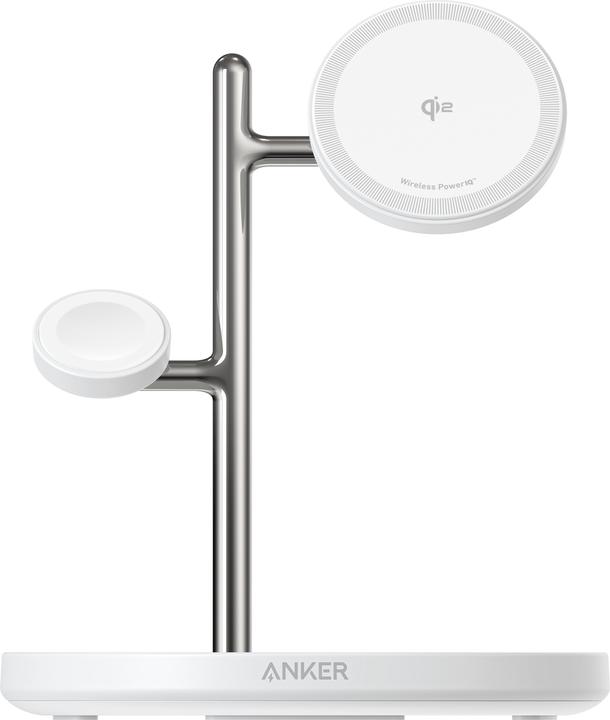 Actual product image Anker Stacja magnetyczna MagGo 15W 3-in-1 Biała (15 W)