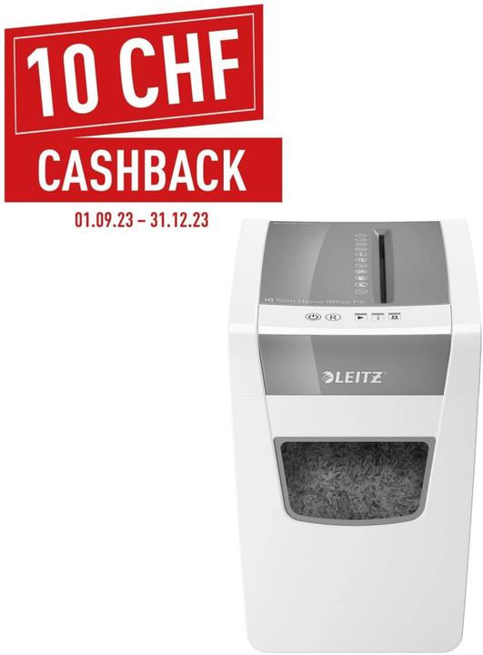 Actual product image Leitz Shredder IQ Slim Office P4/12 sheets/DC motor/white? (Particle cut)