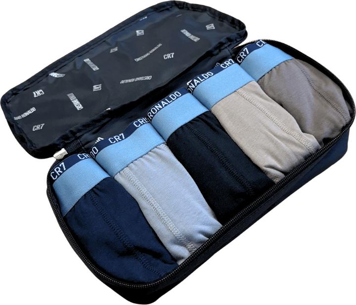 Actual product image CR7 Mens Trunk Cotton Stretch 5-Pack & Travel Bag (S, 5-pack)