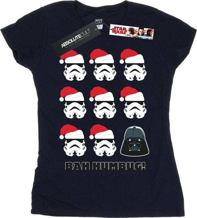 Actual product image Star Wars Womens/Ladies Christmas Humbug Cotton T-Shirt (M)