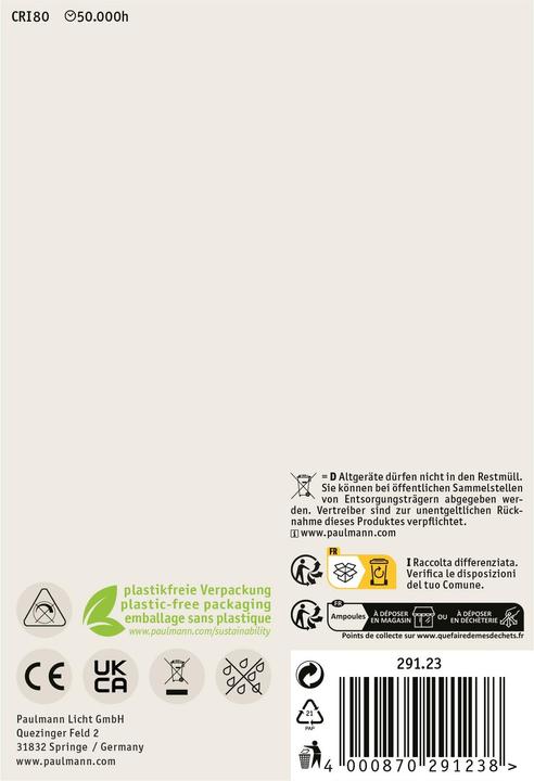 Actual product image Paulmann Tropfen Eco-Line Filament (E27, 4 W, 840 lm, 1 x, A)