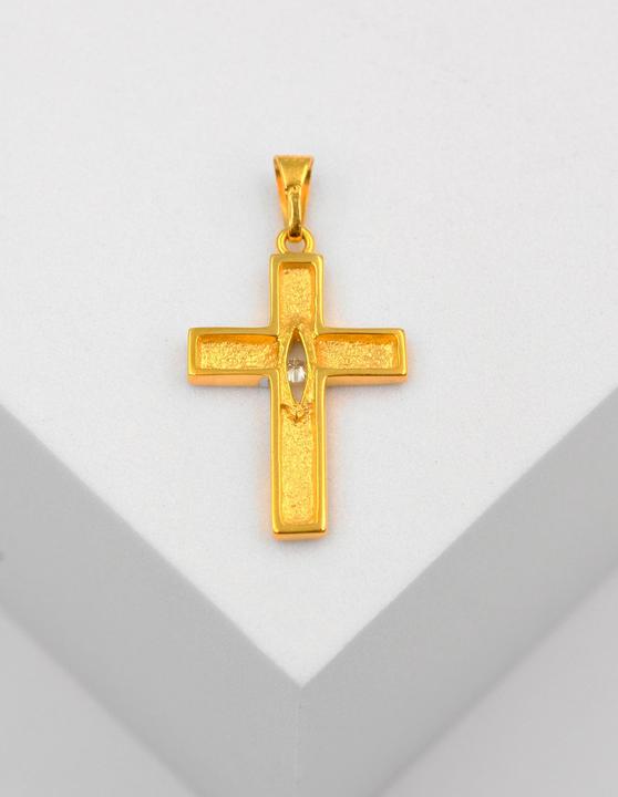 Image du produit Muau Croix (750, Or jaune 18 carats, Or blanc)