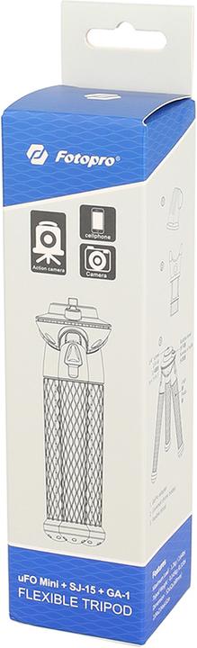 Actual product image Fotopro UFO Mini black/red tripod with phone & GoPro mount
