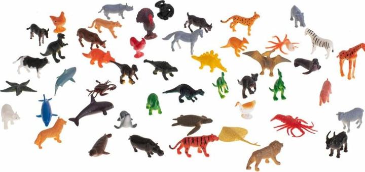 Actual product image Ikonka Figures sea animals wild dinosaurs set mix 48pcs