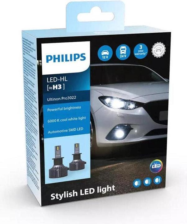 Immagine prodotto Philips Ultinon Pro3022 LED-HL H3 set LUM11336U3022X2 (H3)