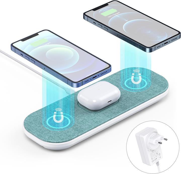 Immagine prodotto Choetech Pad di ricarica wireless veloce 10W 3 in 1 T569 S